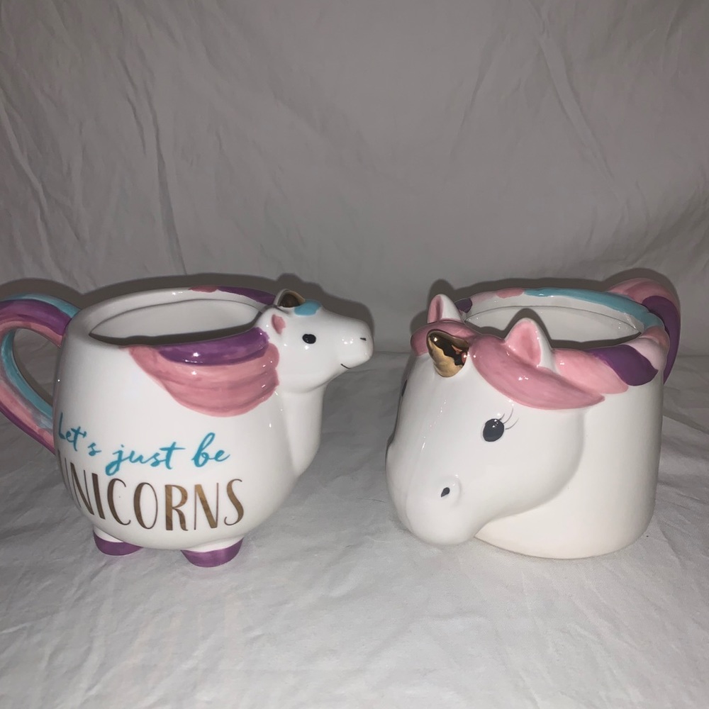 2 unicorn mugs  the critter collection